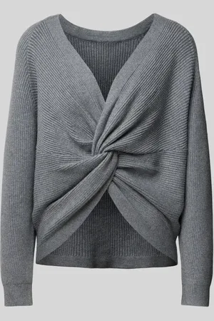 MSCH Sweter z dzianiny z dekoltem w serek model ‘Tatina’