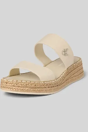Calvin Klein Sandały z detalem z logo