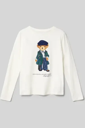 Ralph Lauren Bluzka z długim rękawem i nadrukiem z logo model ‘BEAR’