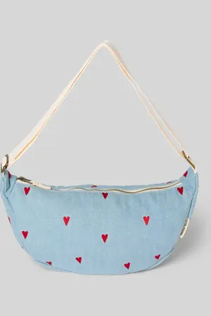 Studio Noos Torebka z haftami model ‘Denim Hearts’