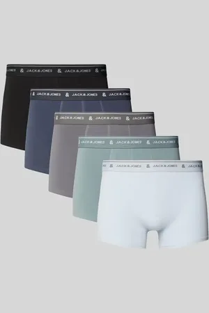 JACK & JONES Obcisłe bokserki z elastycznym paskiem z logo w zestawie 5 szt. model ‘WYATT’