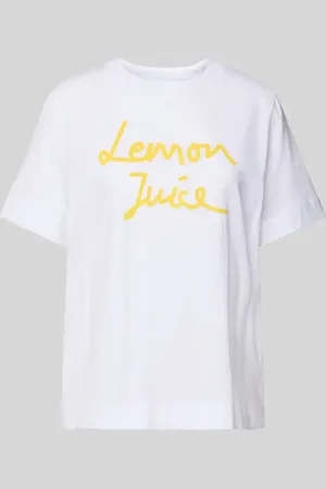 Rich & Royal T-shirt z prążkowanym okrągłym dekoltem