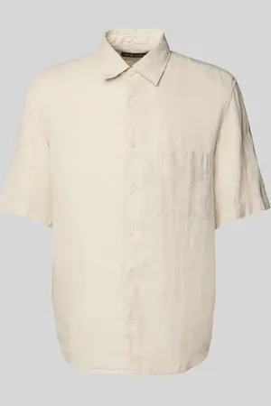 Marc O’ Polo Koszula lniana o kroju regular fit z krótkim rękawem