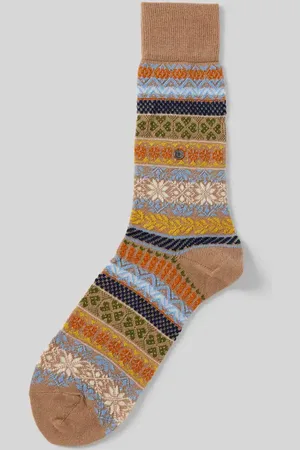 Burlington Skarpety z mieszanki żywej wełny model ‘Country Fair Isle’