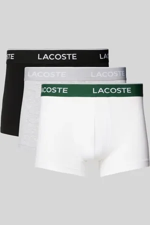 Lacoste Obcisłe bokserki z elastycznym paskiem z logo w zestawie 3 szt.