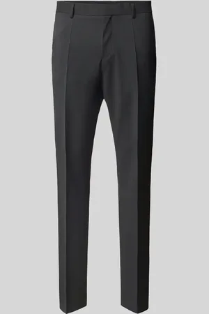 HUGO BOSS Spodnie do garnituru o kroju regular fit w kant model ‘Genius’