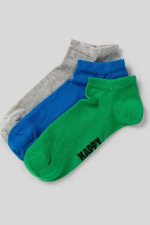 Happy Socks Krótkie skarpety z dodatkiem streczu w zestawie 3 szt. model ‘Solid’