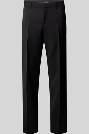 HUGO BOSS Spodnie do garnituru o kroju regular fit w kant model ‘Genius’