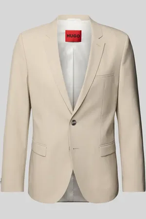 HUGO BOSS Marynarka na dwa guziki o kroju slim fit z kołnierzem z połami model ‘Arti’
