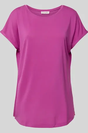 Christian Berg T-shirt z prążkowanym okrągłym dekoltem