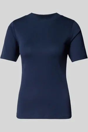 Christian Berg T-shirt z prążkowaną stójką