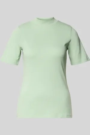 Christian Berg T-shirt z prążkowaną stójką