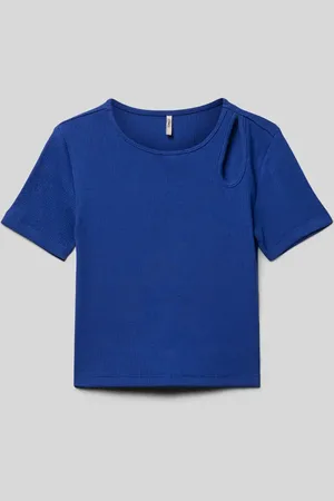 ONLY T-shirt o kroju slim fit z mieszanki bawełny model ‘NESSA LIFE’