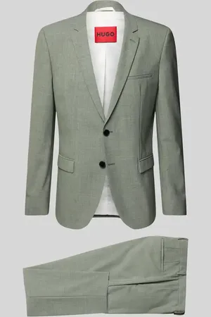 HUGO BOSS Garnitur o kroju slim fit z kieszeniami z patką model ‘Arti/Hesten232X’