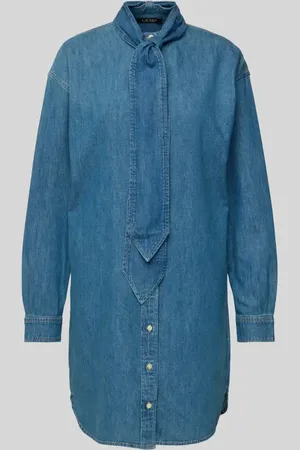 Ralph Lauren Sukienka jeansowa z kokardą model ‘GURANILLE’