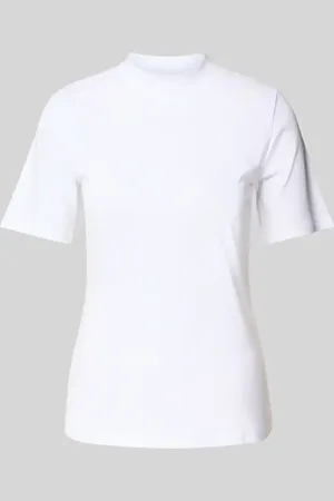Christian Berg T-shirt z prążkowaną stójką