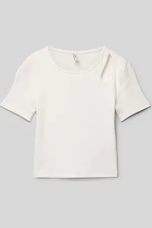 ONLY T-shirt o kroju slim fit z mieszanki bawełny model ‘NESSA LIFE’