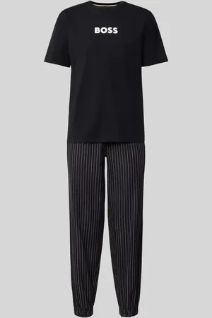 HUGO BOSS Piżama z nadrukiem z logo model ‘Easy’