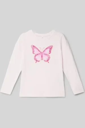 NAME IT Bluzka z długim rękawem i nadrukiem z logo model ‘DEMMI’