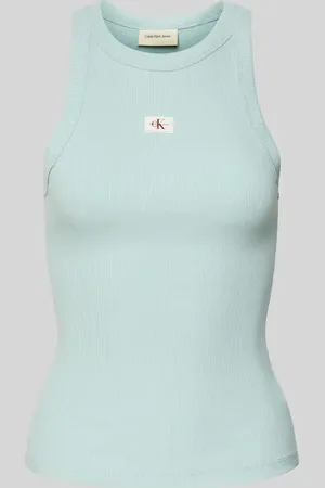 Calvin Klein Top z prążkowanymi wykończeniami