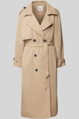 ONLY Trencz o kroju regular fit z kołnierzem z połami model ‘CHLOE’