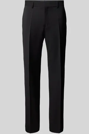 HUGO BOSS Spodnie do garnituru o kroju regular fit w kant model ‘Lenon’