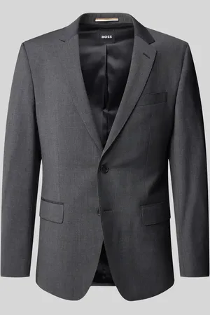 HUGO BOSS Marynarka o kroju slim fit z dwoma nachodzącymi na siebie guzikami model ‘Huge’