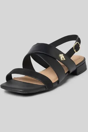 Tommy Hilfiger Sandały skórzane z monogramem TH