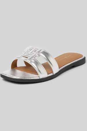 Tommy Hilfiger Klapki ze skóry naturalnej
