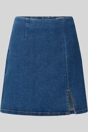 VERO MODA Spódnica jeansowa o dopasowanym kroju z rozcięciem z przodu model ‘NELLY’