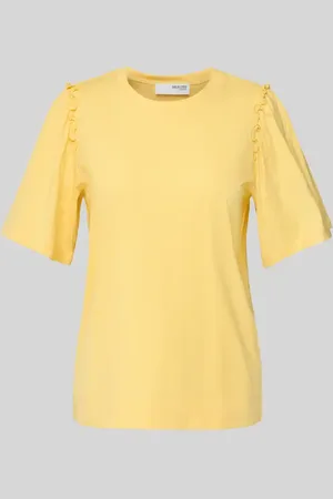 SELECTED T-shirt z marszczeniami model ‘PENELOPE’