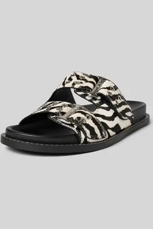 Steve Madden Klapki skórzane z zapięciem na rzep model ‘AGENT’