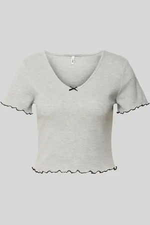 ONLY T-shirt o kroju slim fit z mieszanki bawełny model ‘CARLOTTA’