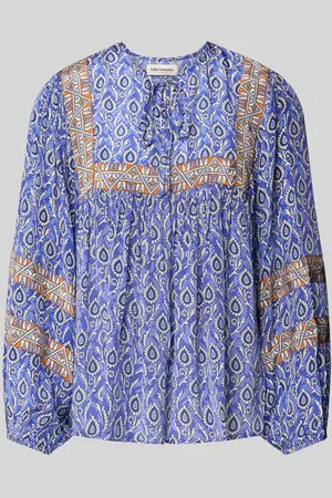 Lollys Laundry Bluzka o kroju relaxed fit z mieszanki wiskozy z wiązaniem model ‘Teel’