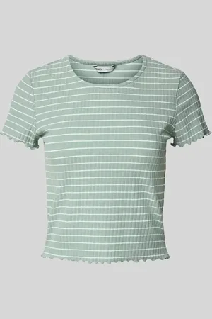 ONLY T-shirt o kroju slim fit z dodatkiem wiskozy model ‘EMMA’