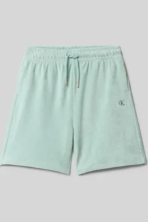 Calvin Klein Szorty o kroju regular fit z wyhaftowanym logo model ‘TOWELLING TEXTURE’