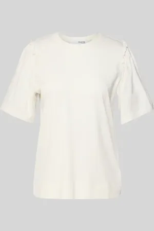 SELECTED T-shirt z marszczeniami model ‘PENELOPE’
