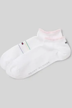 Tommy Hilfiger Krótkie skarpety z nadrukiem z logo w zestawie 2 szt.