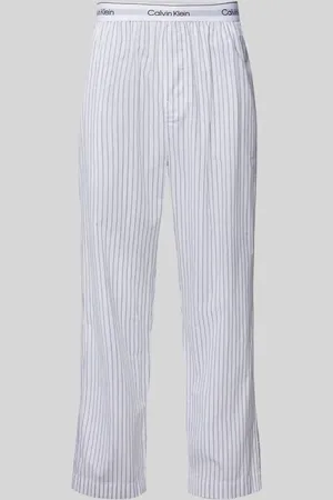 Calvin Klein Spodnie od piżamy z elastycznym paskiem z logo model ‘SLEEP’