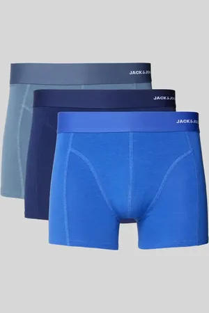 JACK & JONES Obcisłe bokserki z elastycznym paskiem z logo w zestawie 3 szt. model ‘AXEL’