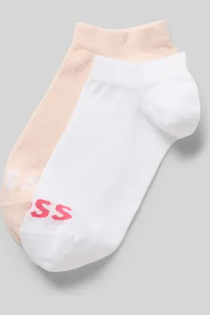 HUGO BOSS Krótkie skarpety z nadrukiem z logo w zestawie 3 szt.