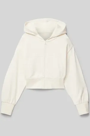 TOM TAILOR Bluza z kapturem krótka z czystej bawełny