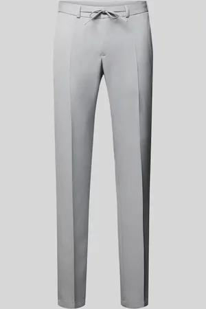 Zuitable Spodnie do garnituru o kroju slim fit w kant model ‘SPARTAFLEX’