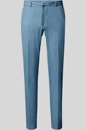 Zuitable Spodnie do garnituru o kroju slim fit w kant model ‘SPARTAFLEX’