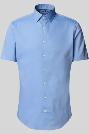 Jake*s Koszula biznesowa o kroju slim fit z listwą guzikową