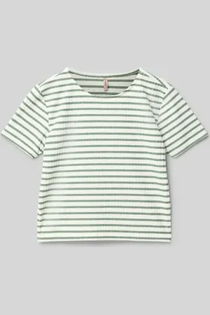 ONLY T-shirt o kroju regular fit z dodatkiem wiskozy model ‘NELLA’