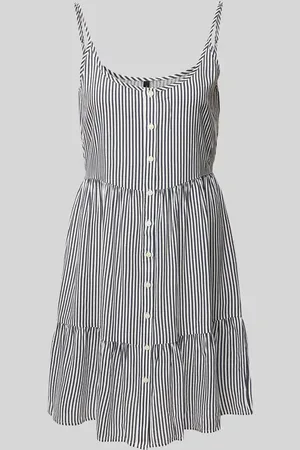 VERO MODA Sukienka o linii A i luźnym kroju z czystej wiskozy model ‘BUMPY’
