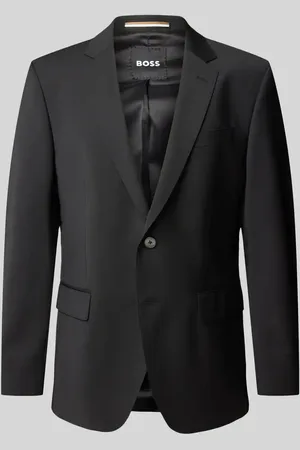 HUGO BOSS Marynarka o kroju slim fit z dwoma nachodzącymi na siebie guzikami model ‘Huge’