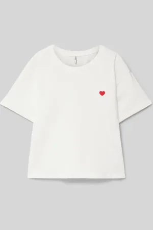 ONLY T-shirt o kroju comfort fit z czystej bawełny