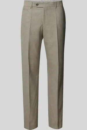 HUGO BOSS Spodnie do garnituru o kroju regular fit z kantami